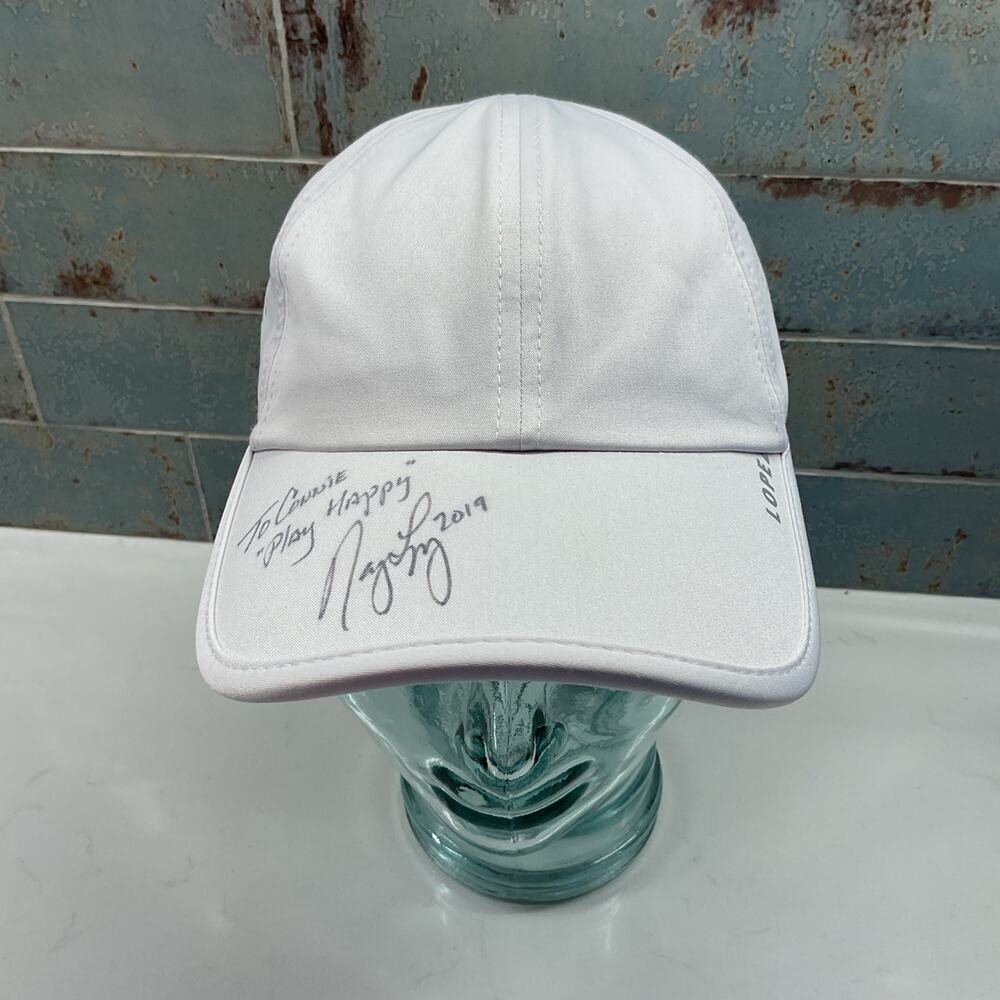 Lopez Brand Nancy Lopez Womens Golf Hat Autographed by Nancy Lopez 2019 White